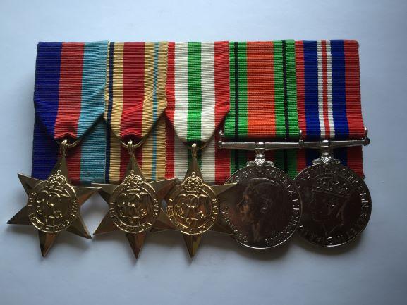 BRITISH WW2 MEDAL GROUP FIVE MEDALS
